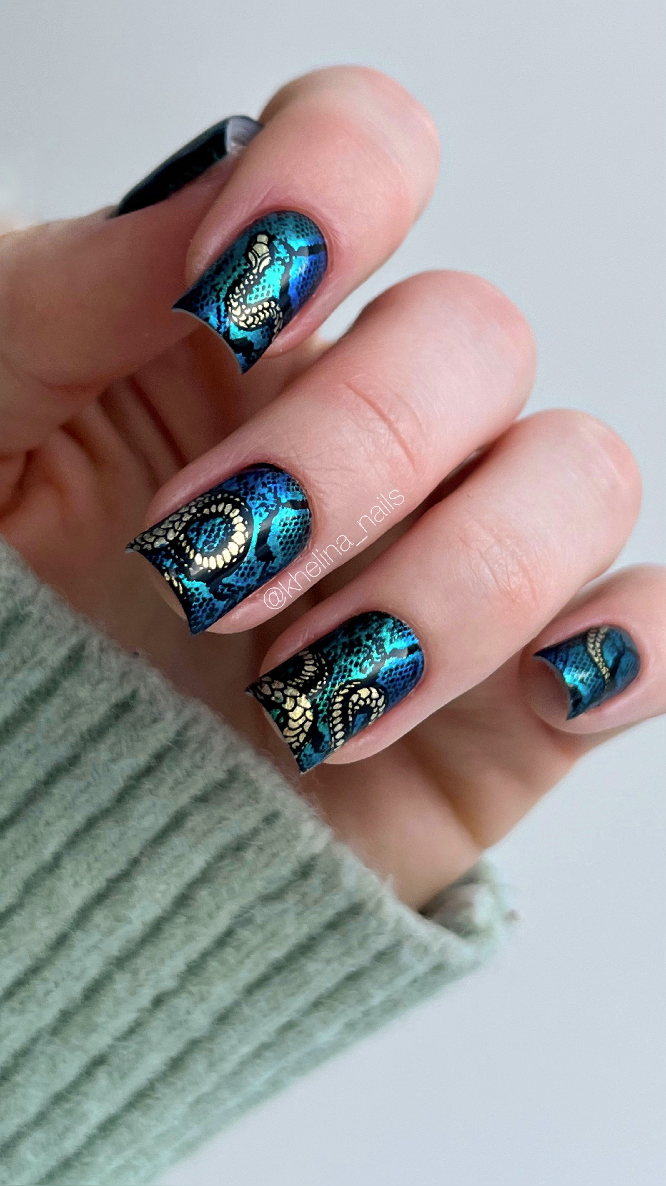 Лак для стемпинга Swanky Stamping S104, Хамелеон голубой, 6 мл