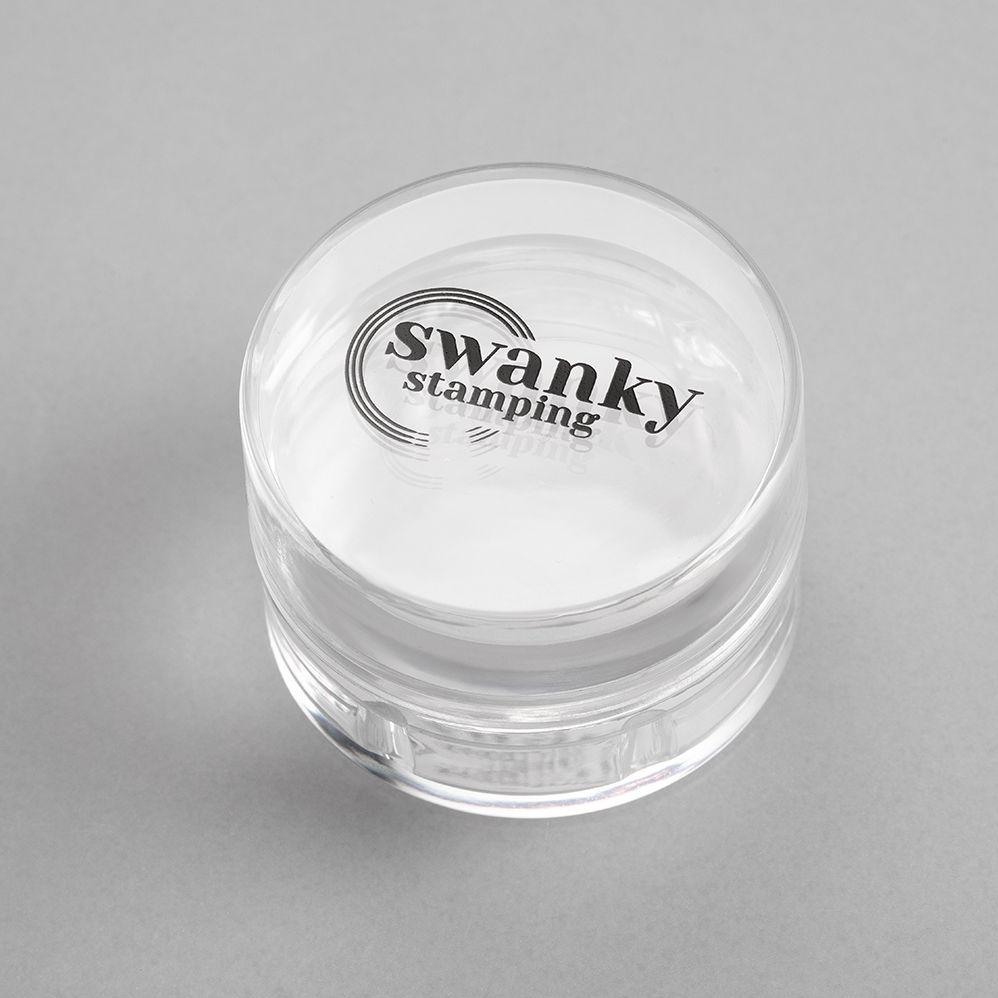 Swanky Stamping, Штамп прозрачный, силиконовый, круглый, низкий (4 см)